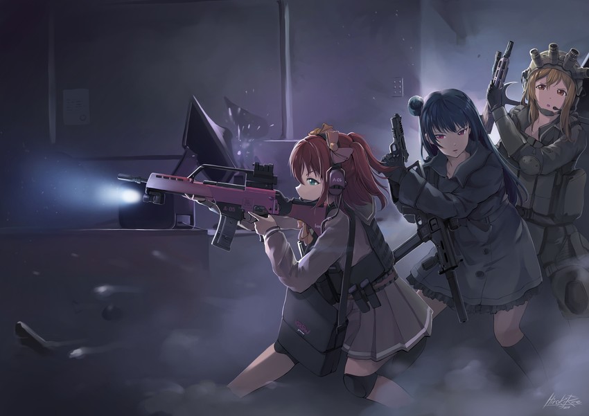 tsushima yoshiko, kunikida hanamaru, and kurosawa ruby (love live! and 2 more) drawn by hiroki_ree