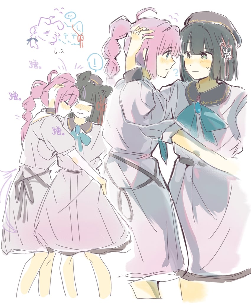 momose ginko and anyoji hime (love live! and 1 more) drawn by woodonly