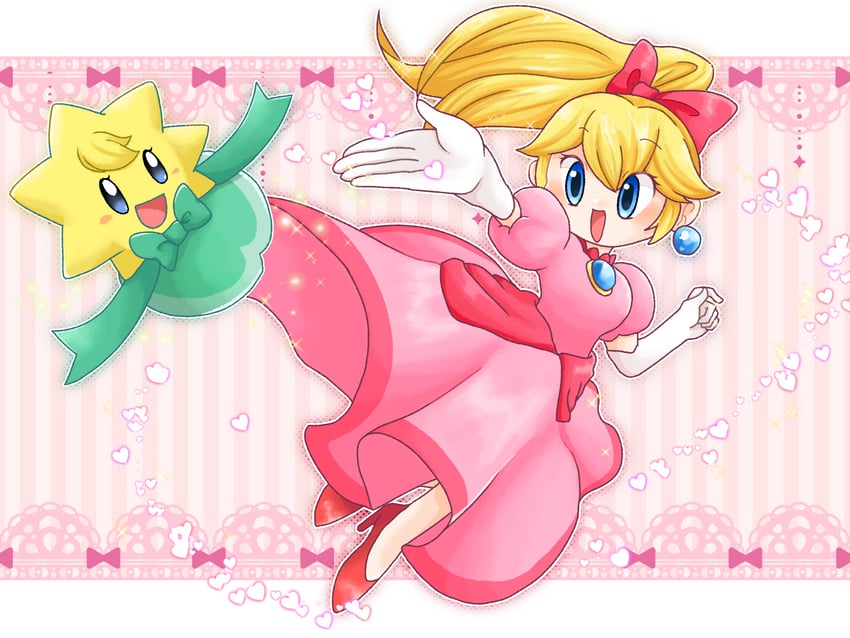princess peach and stella (mario and 1 more) drawn by momoyuu1009