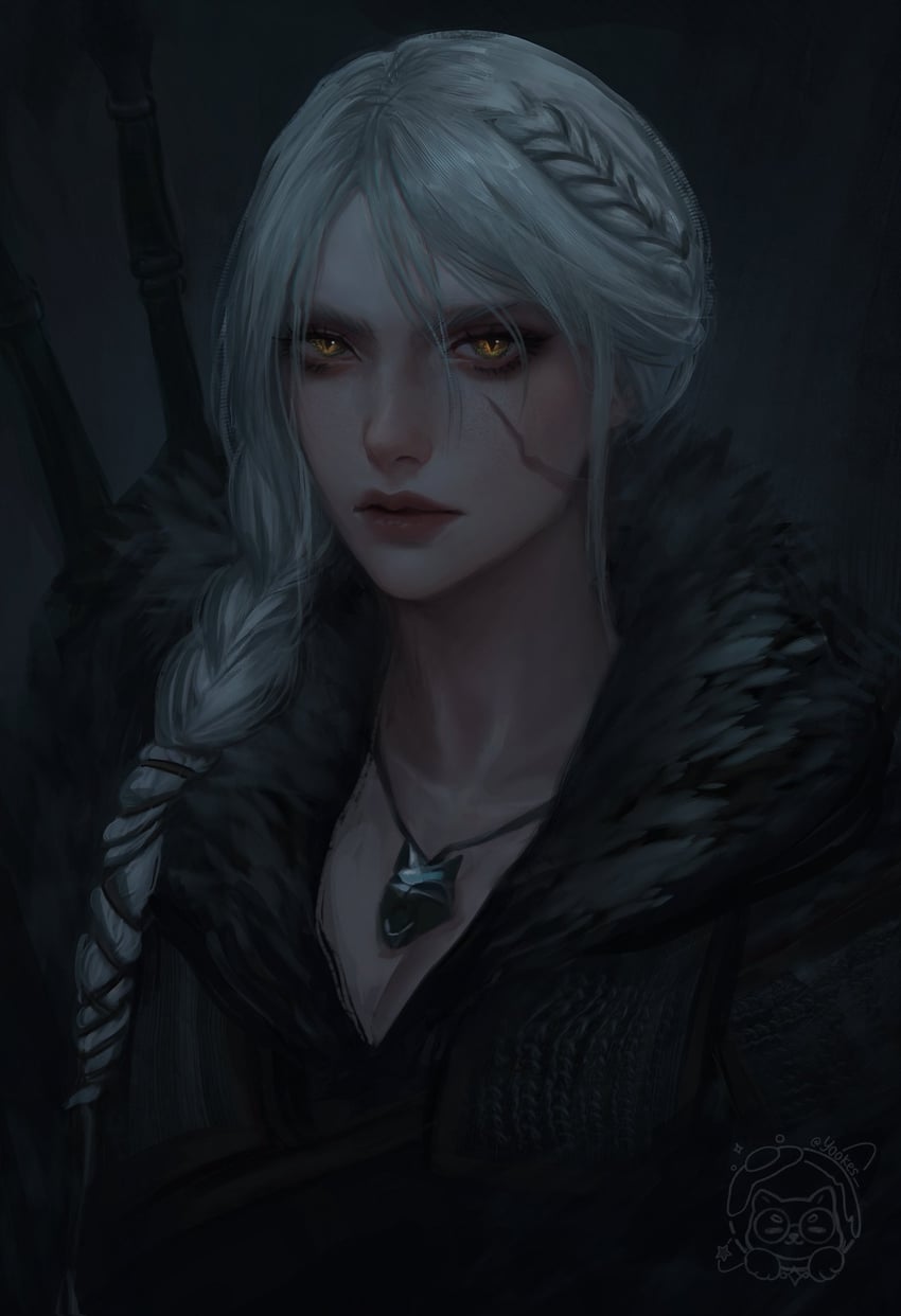 ciri (the witcher and 1 more) drawn by yuki_lu
