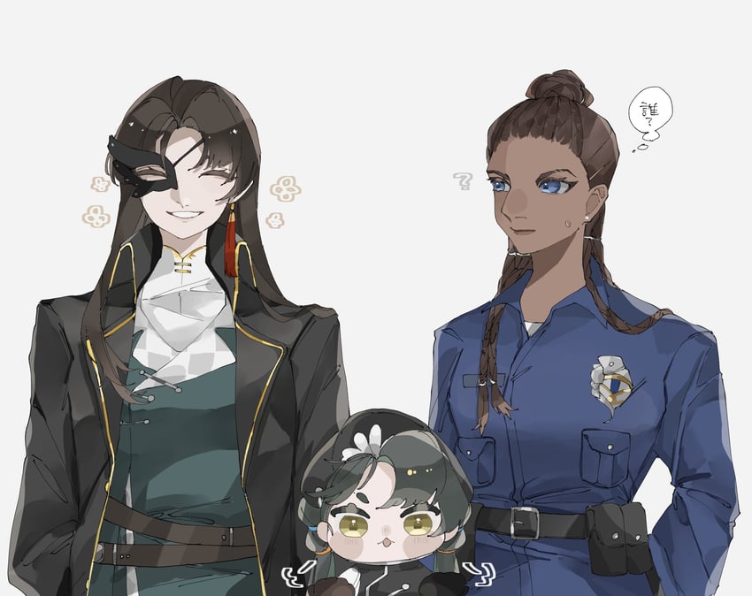 liang yue, poitier, and black ibis (reverse:1999) drawn by ms_r_r