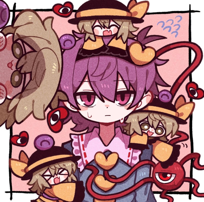 komeiji koishi and komeiji satori (touhou) drawn by zunusama