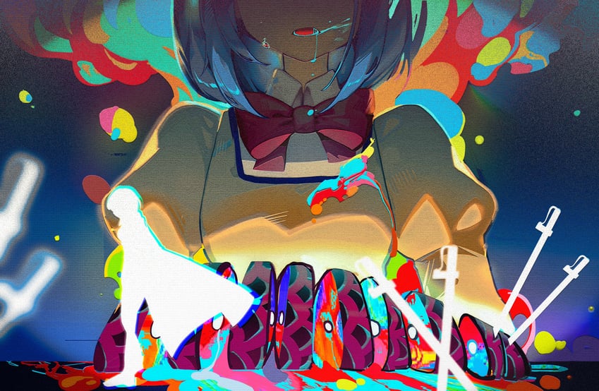miki sayaka (mahou shoujo madoka magica) drawn by kong_tiao_bo_zi