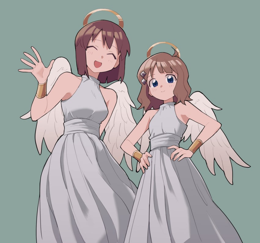 hagiwara yukiho and suou momoko (idolmaster and 2 more) drawn by tarako_oniyon