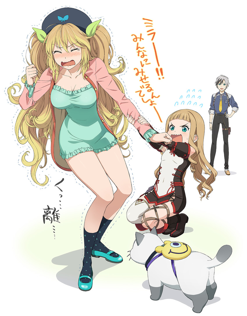 milla maxwell, ludger will kresnik, elle mel martha, and rollo (tales of and 2 more) drawn by umishima_senbon