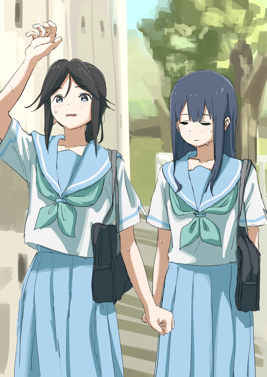 yoroizuka mizore and kasaki nozomi (hibike! euphonium and 1 more) drawn by punicchi
