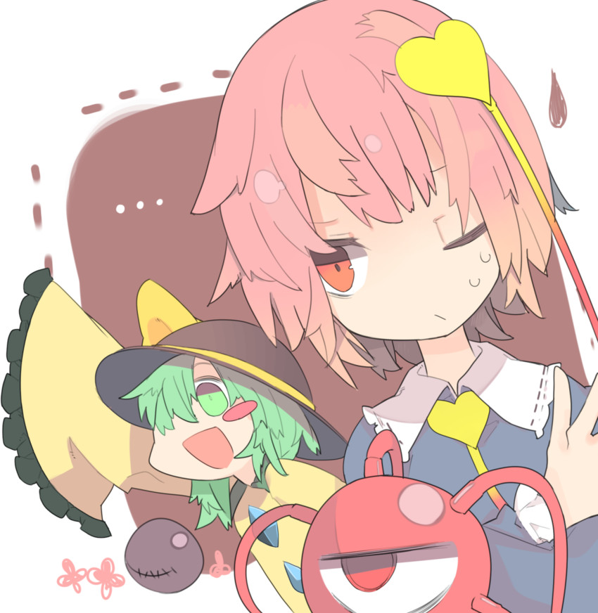 komeiji koishi and komeiji satori (touhou) drawn by akimaki_yuu