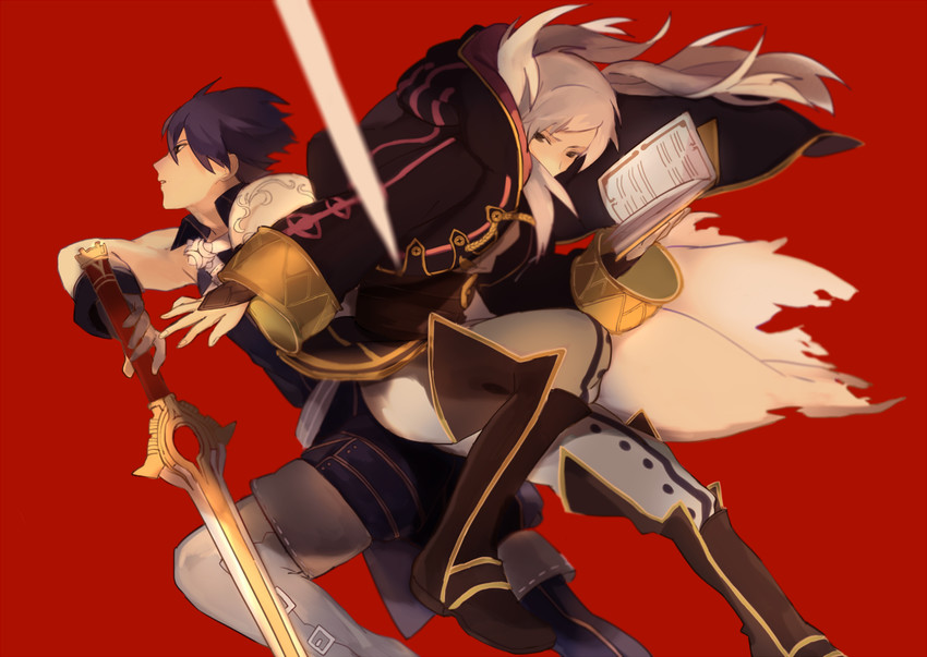 female robin and chrom (fire emblem and 1 more) drawn by pararade