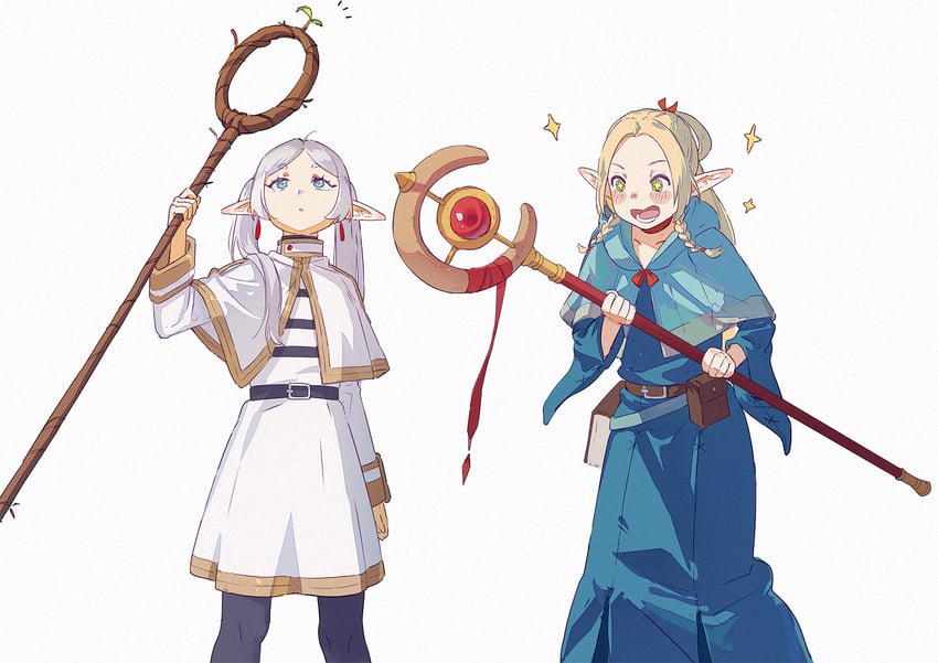 frieren and marcille donato (sousou no frieren and 1 more) drawn by tss-mire