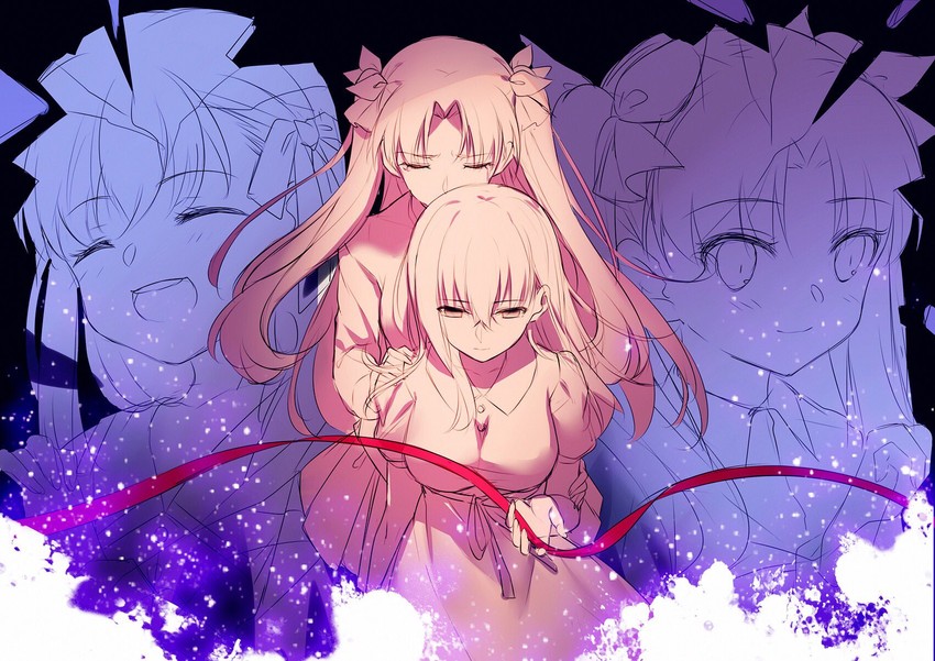 tohsaka rin and matou sakura (fate and 1 more) drawn by yaoshi_jun