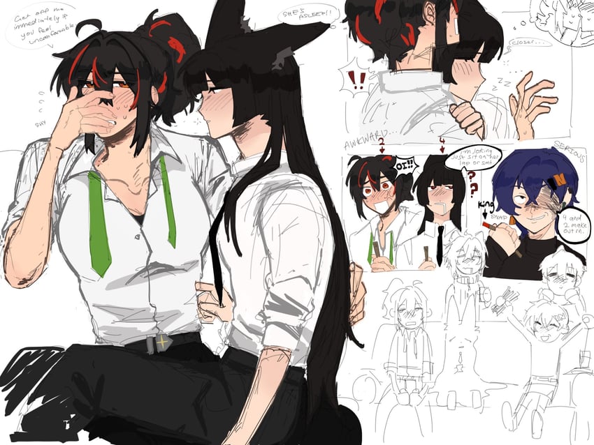 hoshimi miyabi, belle, wise, zhu yuan, and seth lowell (zenless zone zero) drawn by gin_(asianclapmcslap)