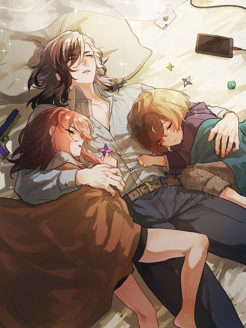 aventurine, boothill, rappa, and kakavasha (honkai and 1 more) drawn by obibi1105