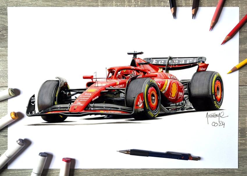 charles leclerc (real life and 2 more) drawn by anthony-c