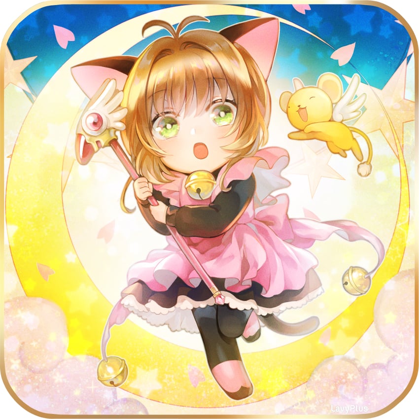 kinomoto sakura and kero (cardcaptor sakura) drawn by lavyplus