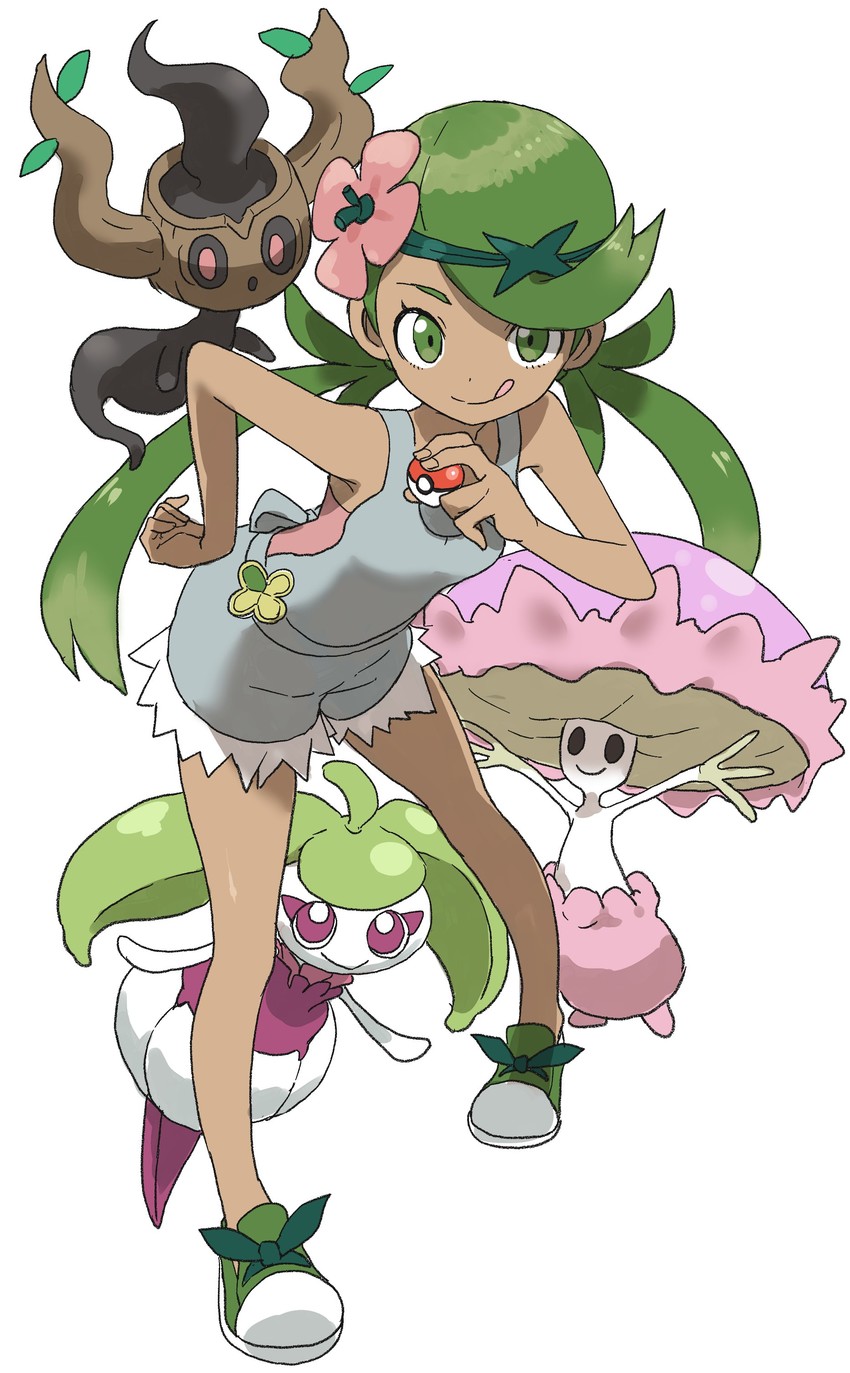 mallow, phantump, steenee, and shiinotic (pokemon and 1 more) drawn by yamamoto_souichirou