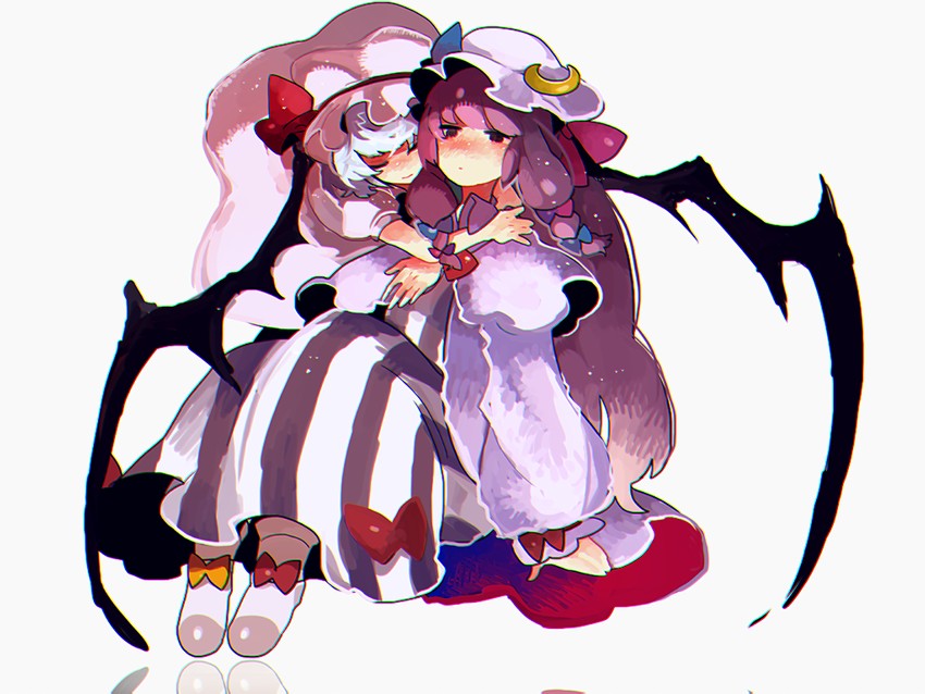 remilia scarlet and patchouli knowledge (touhou) drawn by tabun_(osoracu)