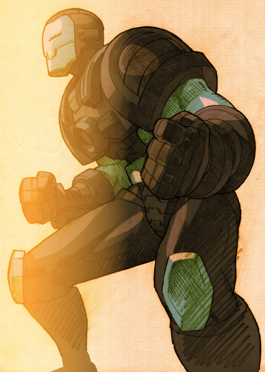 war machine (marvel and 3 more) drawn by bengus