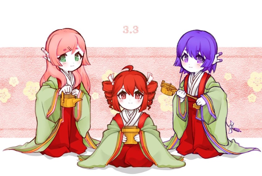 kasane teto, utane uta, and momone momo (utau) drawn by roto_(roto_doko)