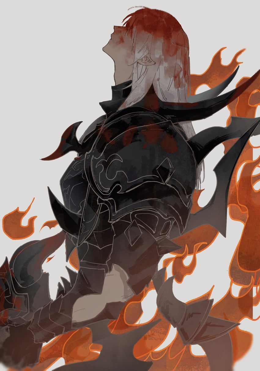 estinien varlineau (final fantasy and 1 more) drawn by poooto10