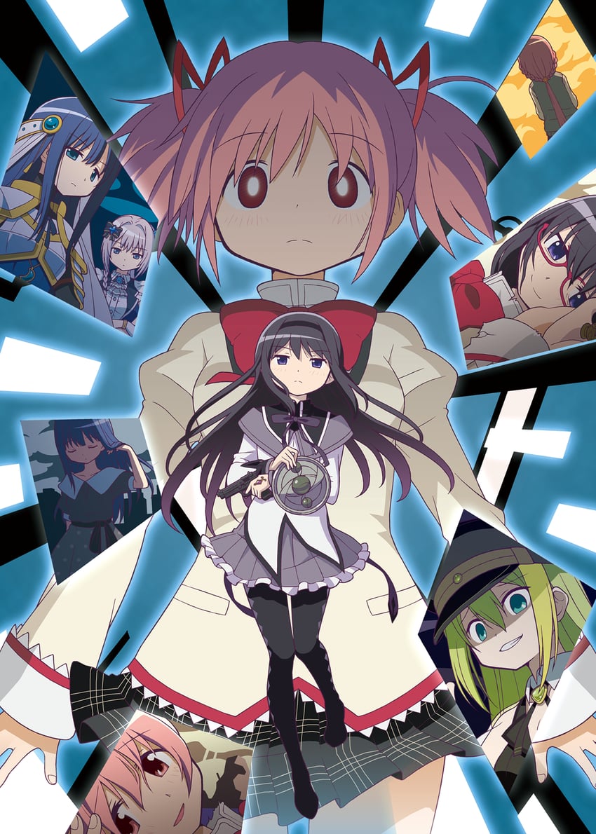 akemi homura, kaname madoka, tamaki iroha, alina gray, nanami yachiyo, and 1 more (mahou shoujo madoka magica and 2 more) drawn by gecchu