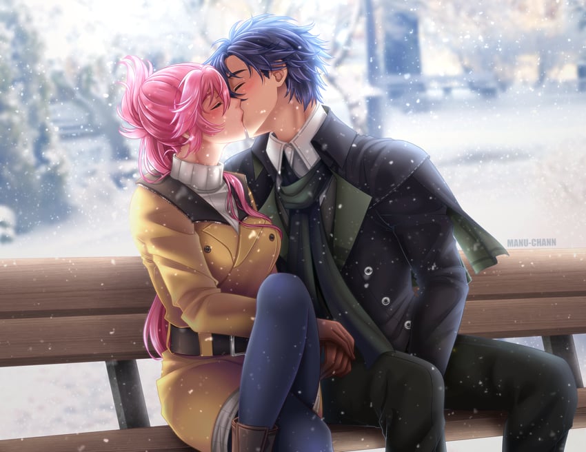 rean schwarzer and sara valestein (eiyuu densetsu and 2 more) drawn by manu-chann