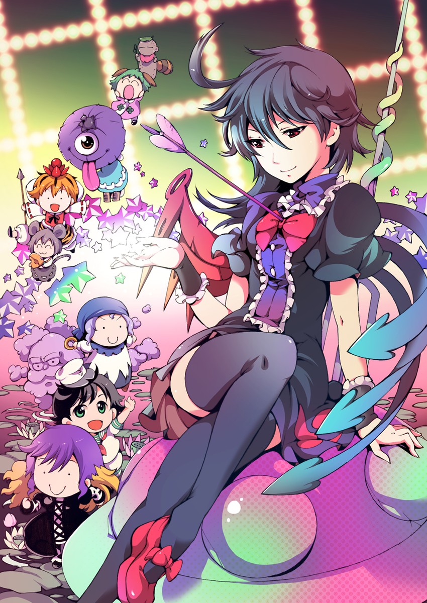 tatara kogasa, nazrin, hijiri byakuren, houjuu nue, toramaru shou, and 5 more (touhou and 1 more) drawn by ichizen_(o_tori)