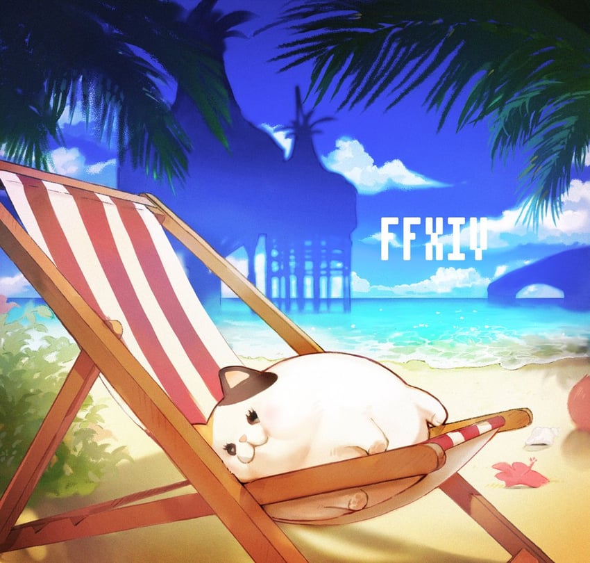 fat cat (final fantasy and 1 more) drawn by mugi_kosuta