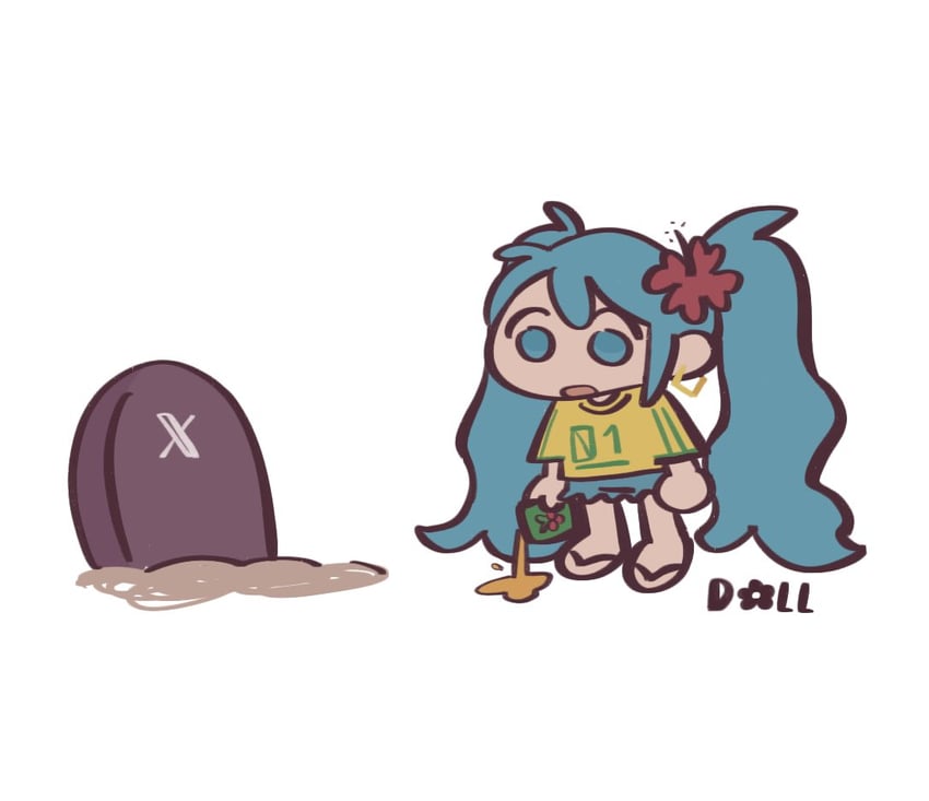 hatsune miku and brazilian miku (vocaloid and 1 more) drawn by doll_(demented_frog)