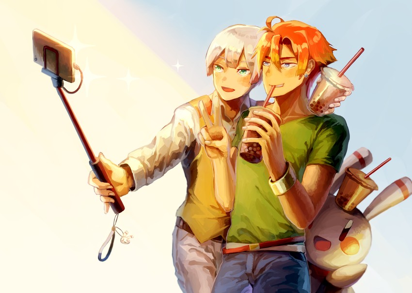 hacchi kita, robby yarge, and ikku (robihachi) drawn by puttycandy