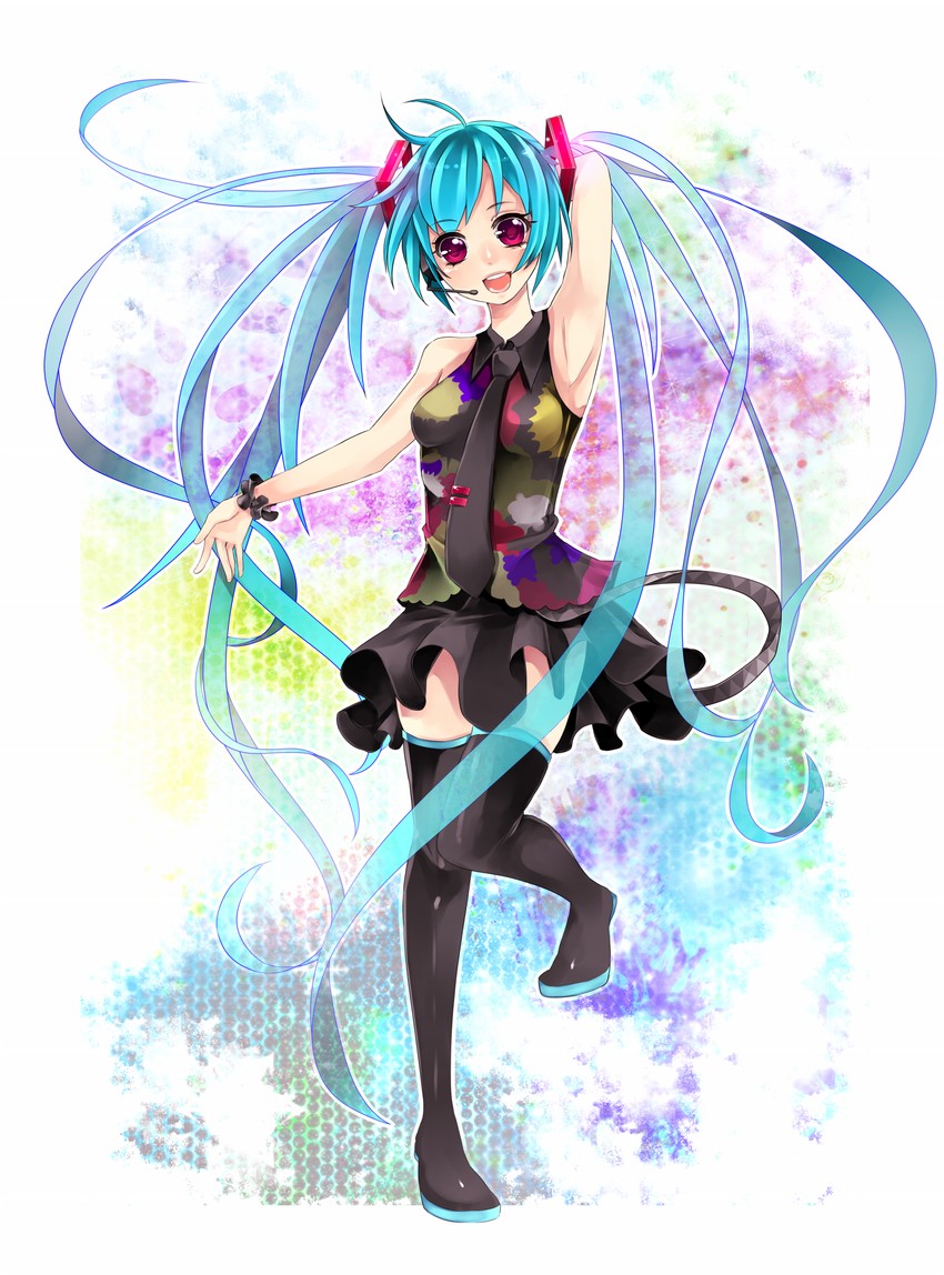 hatsune miku (vocaloid and 1 more) drawn by sasakichi_(ssk_chi)
