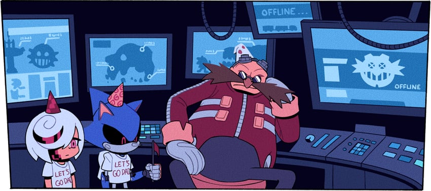 dr. eggman, metal sonic, and sage (sonic and 2 more) drawn by digimin