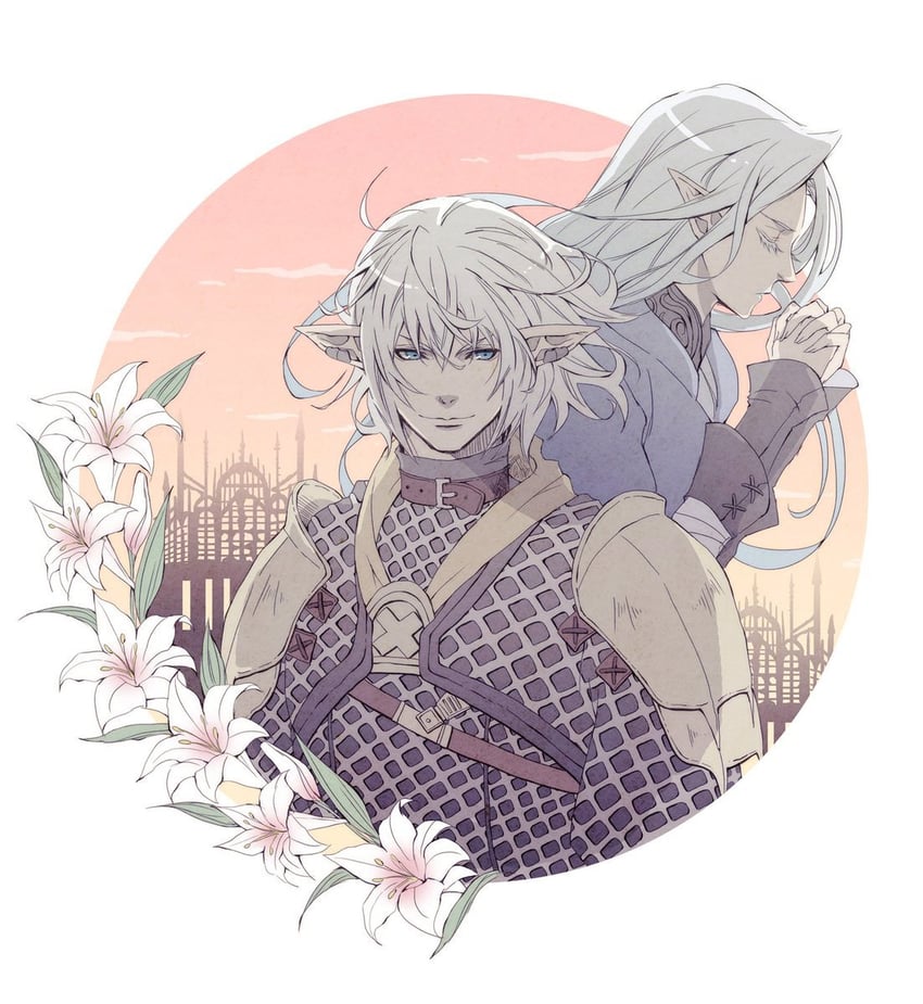 haurchefant greystone and ysayle dangoulain (final fantasy and 1 more) drawn by yuzuriko_red