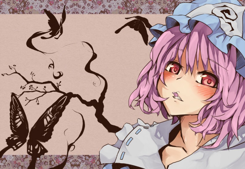 saigyouji yuyuko (touhou) drawn by yoo_(tabi_no_shiori)