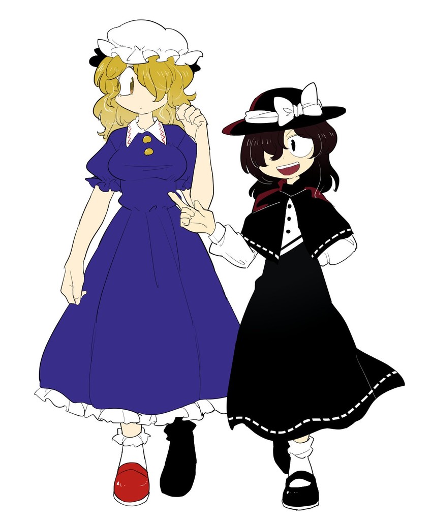 usami renko and maribel hearn (touhou and 1 more) drawn by furukawa_(yomawari)