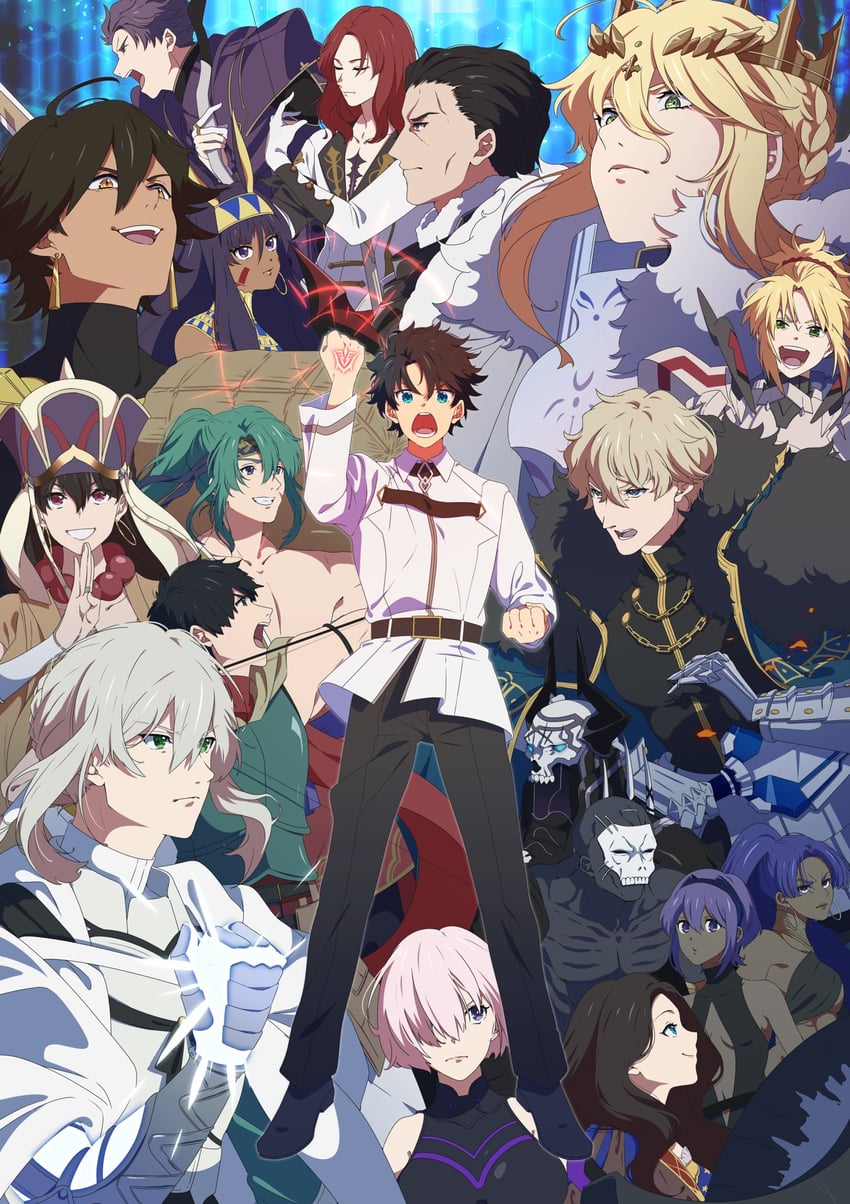 artoria pendragon, mash kyrielight, fujimaru ritsuka, mordred, nitocris, and 16 more (fate and 1 more) drawn by mura_saki00