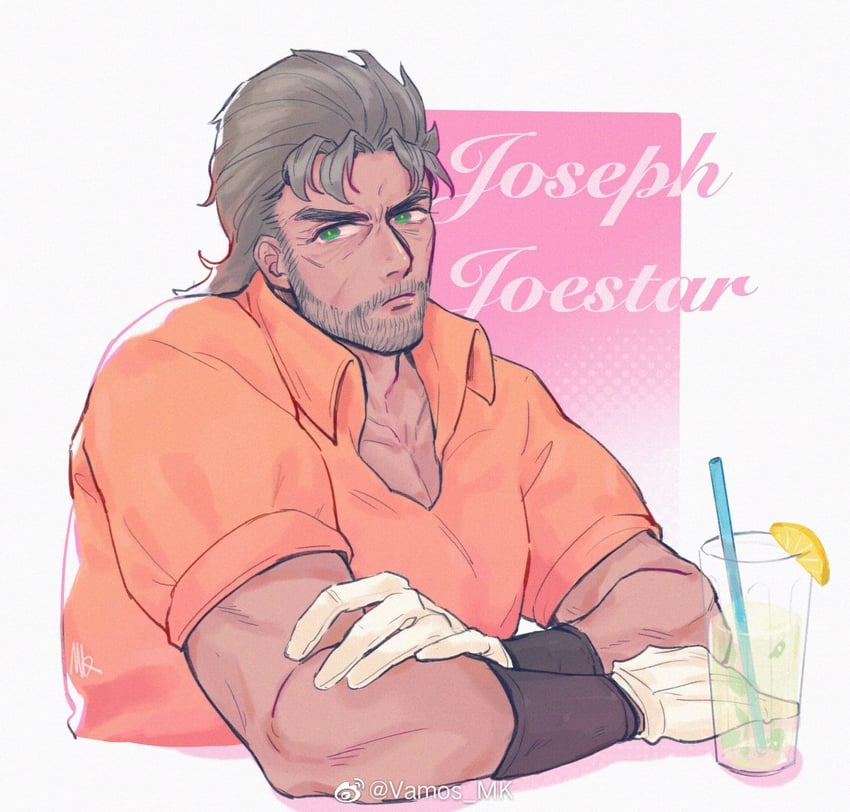 joseph joestar (jojo no kimyou na bouken and 1 more) drawn by vamos_mk