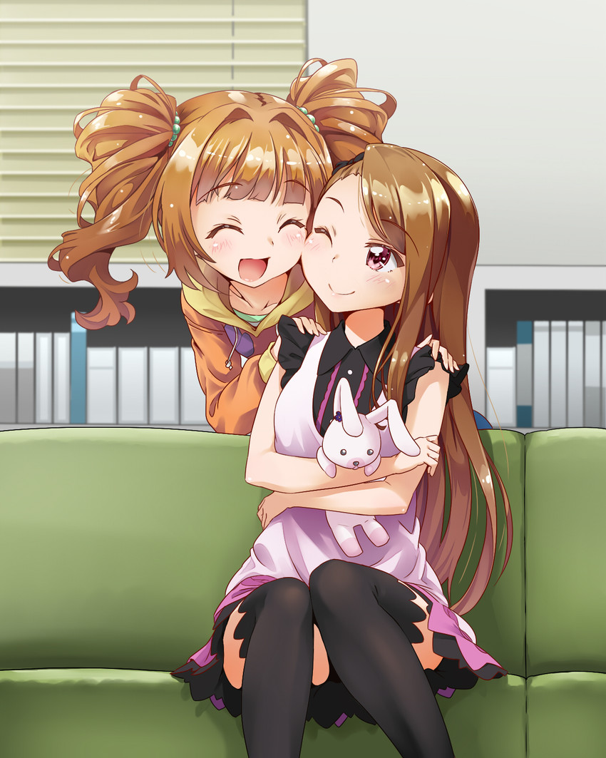 minase iori, takatsuki yayoi, and usa-chan (idolmaster) drawn by k.sho