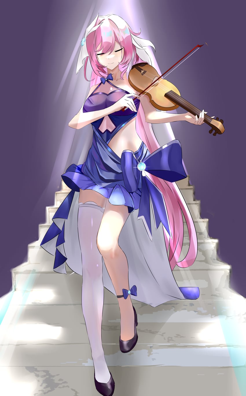 elysia (honkai and 1 more) drawn by qianying