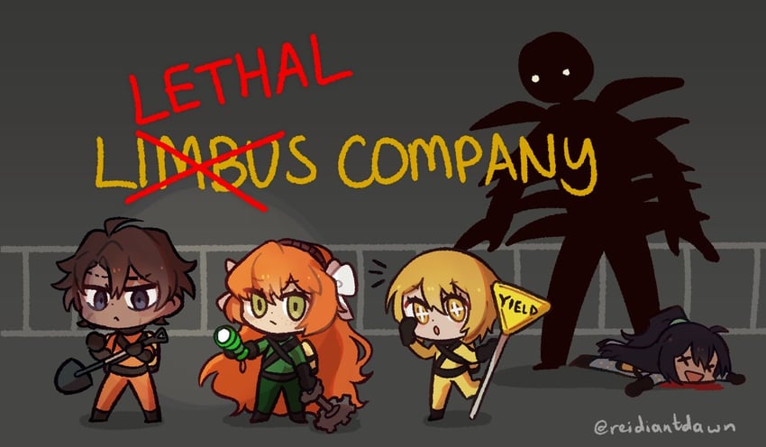 ishmael, don quixote, hong lu, heathcliff, worker, and 1 more (project moon and 2 more) drawn by reidiantdawn