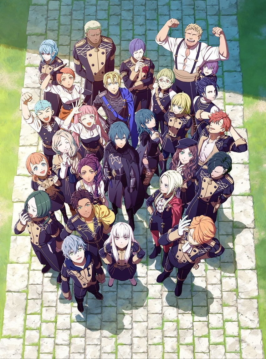 female byleth, edelgard von hresvelg, dimitri alexandre blaiddyd, hilda valentine goneril, male byleth, and 21 more (fire emblem and 1 more) drawn by kurahana_chinatsu