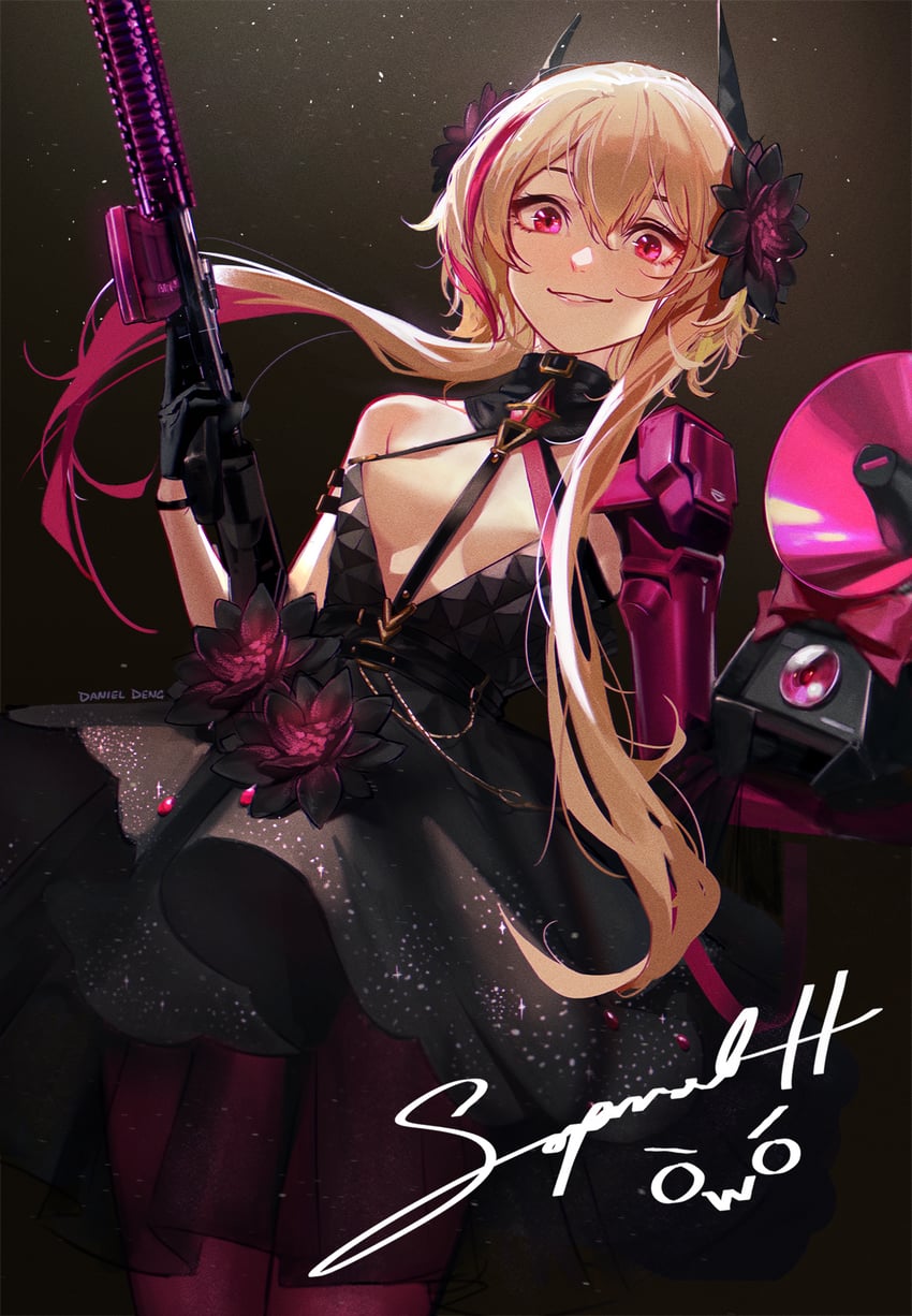 banana and m4 sopmod ii (girls' frontline) drawn by daniel_deng