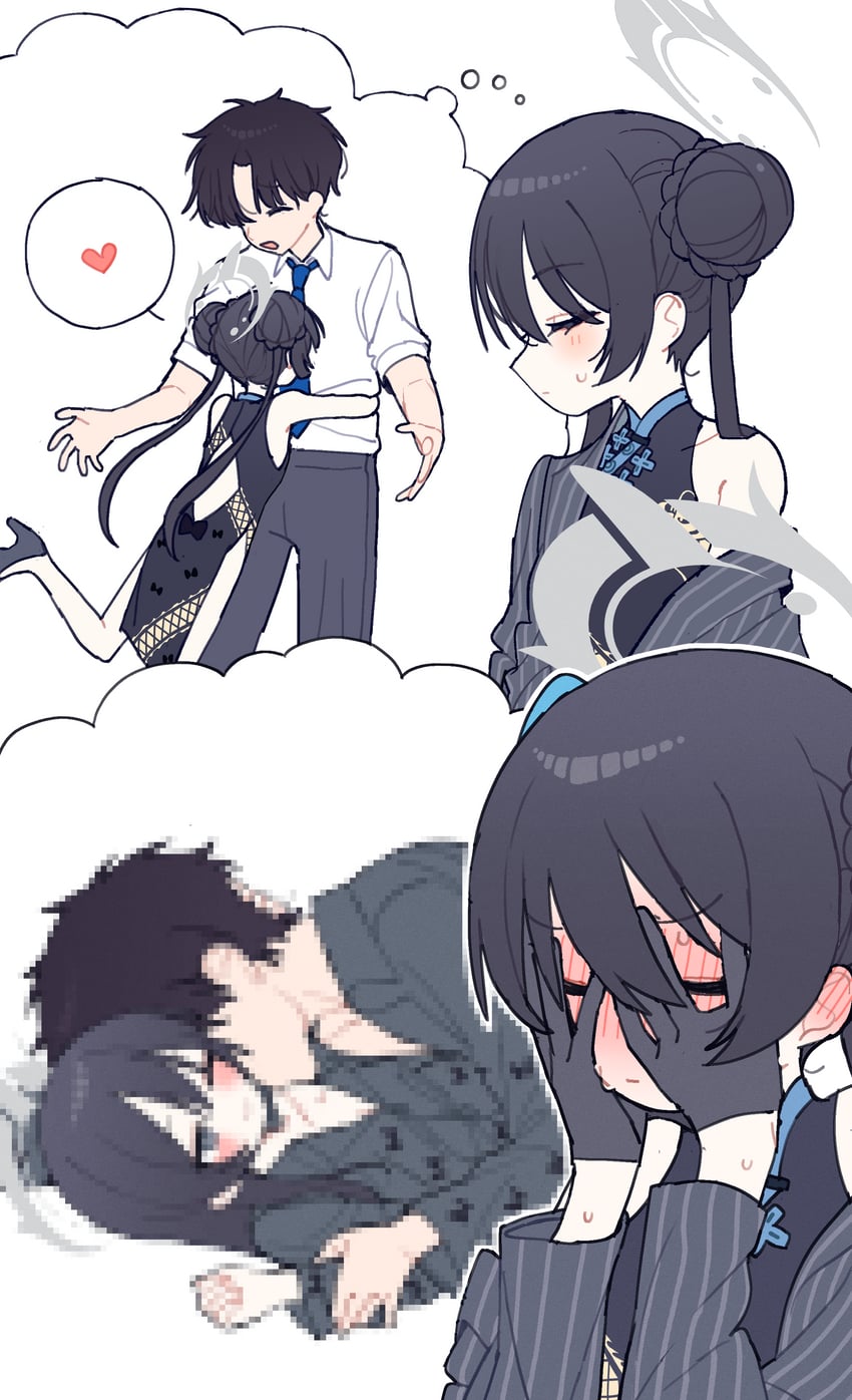 sensei and kisaki (blue archive) drawn by je_o_mo