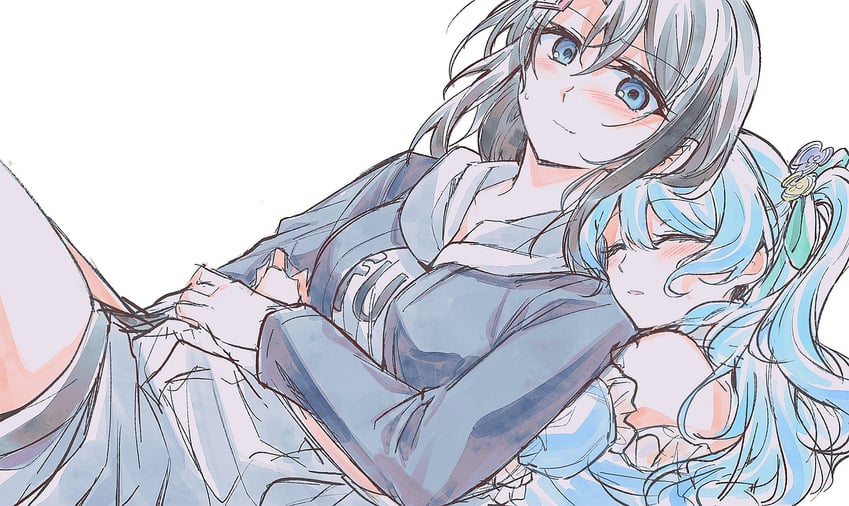 okusawa misaki and matsubara kanon (bang dream!) drawn by opi
