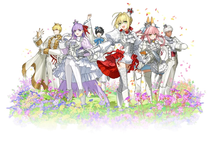 tamamo, nero claudius, gilgamesh, tamamo no mae, archer, and 2 more (fate and 3 more) drawn by wada_arco