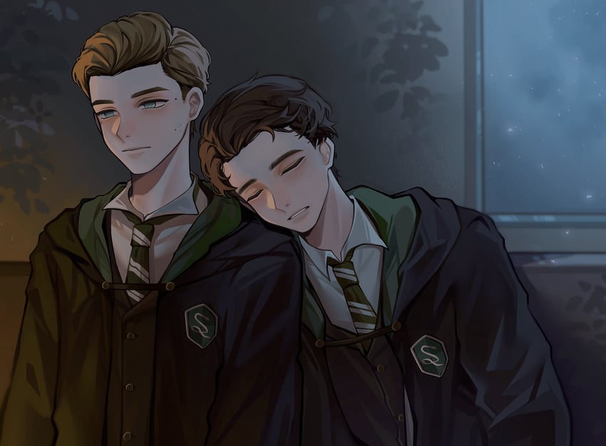 sebastian sallow and ominis gaunt (wizarding world and 1 more) drawn by yasei_akazome