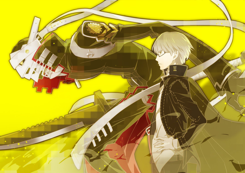narukami yu and izanagi (persona and 1 more) drawn by kazune_(baumkuchen)