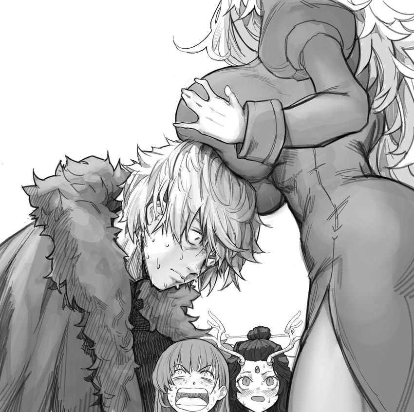 kristina rogeris, eugene lionheart, anise slywood, mer merdein, and ramira (damn reincarnation) drawn by gagrim