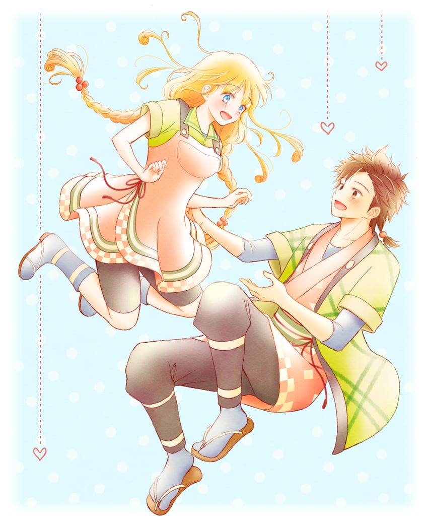 nanami and hinata (bokujou monogatari and 1 more) drawn by azu_rin_go