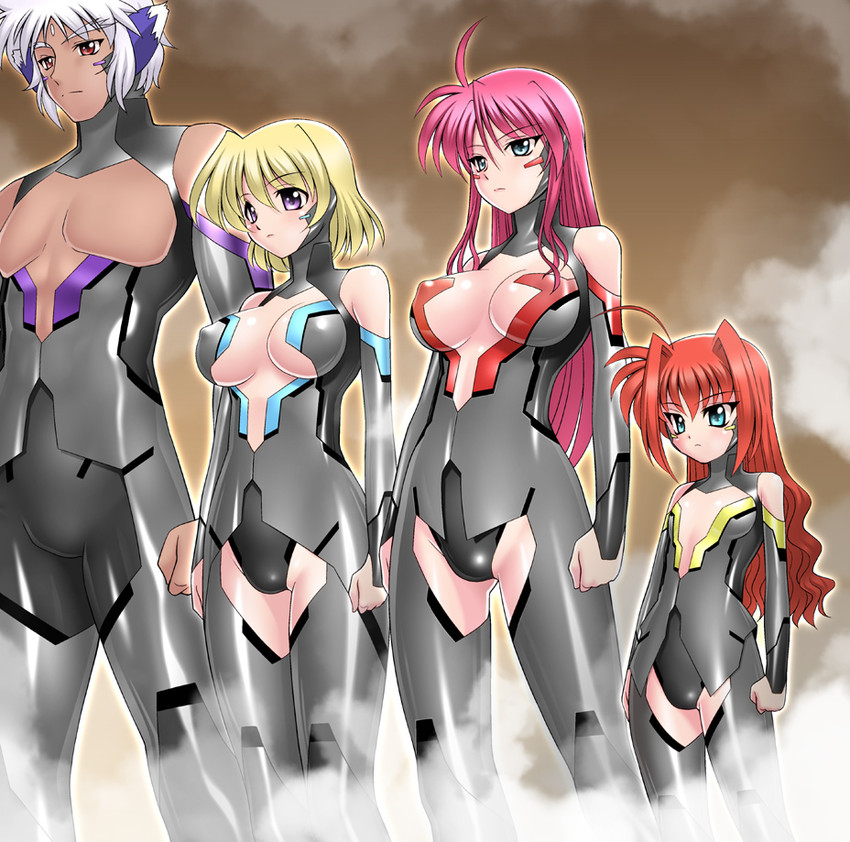 vita, signum, shamal, and zafira (lyrical nanoha and 2 more) drawn by sakura_ryuuken