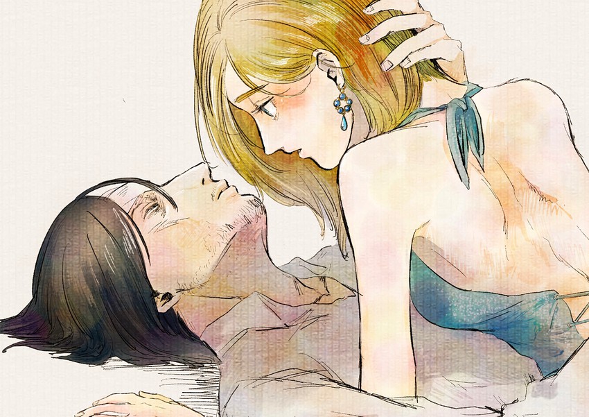 eren yeager and krista lenz (shingeki no kyojin) drawn by enko_(bbbbin)